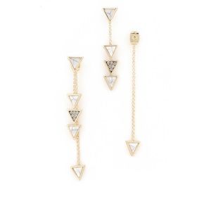 House of Harlow Triangle Trellis Drop Earrings